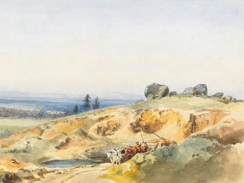 A Landscape with a Narrow Path and an Oxcart