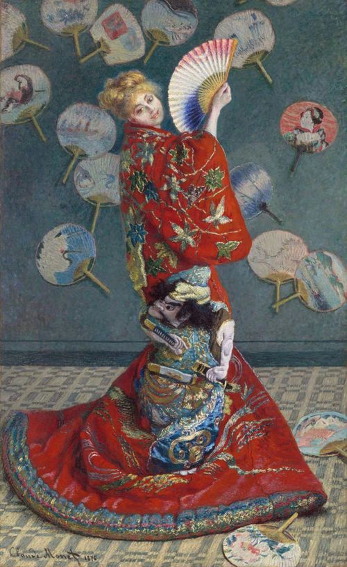 身着和服的莫奈夫人