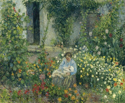 Julie và Ludovic-Rodolphe Pissarro trong Hoa
