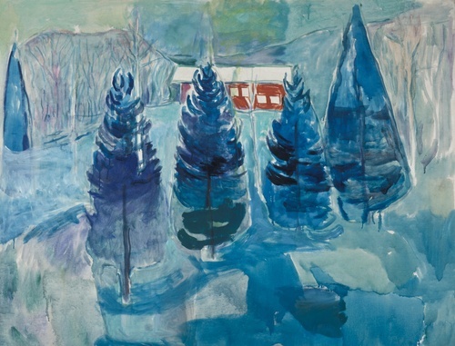 Red House and Spruces