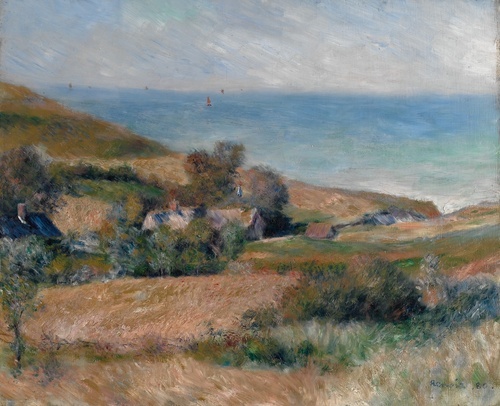 Vista della costa vicino a Wargemont in Normandia 1880