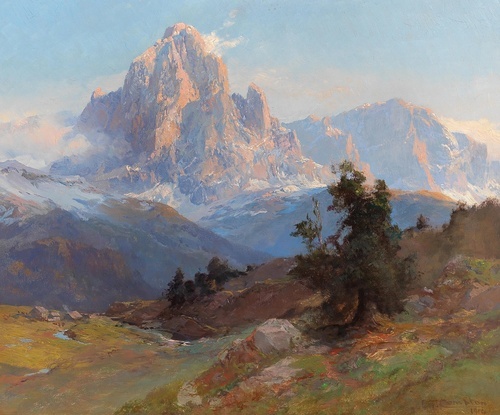 A View of Mount Sassolungo
