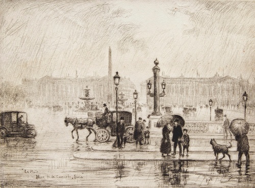Rain, Place de la Concorde, Paris