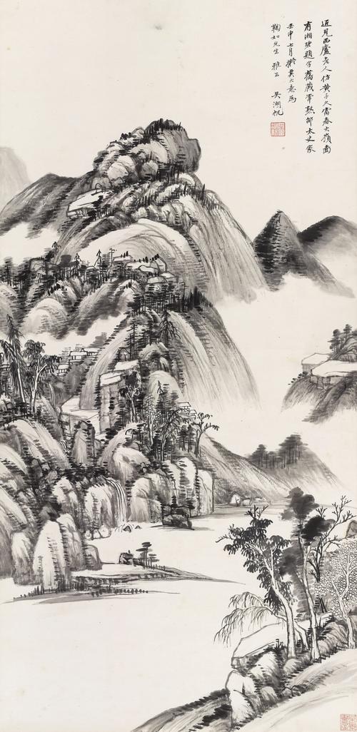仿黄子久富春大嶺图