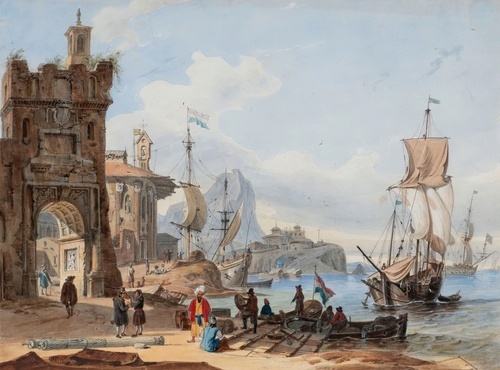 Artistic Harbour Scene