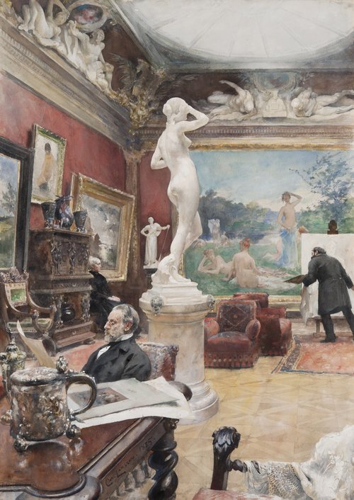 Intérieur de la galerie Fürstenberg 1885