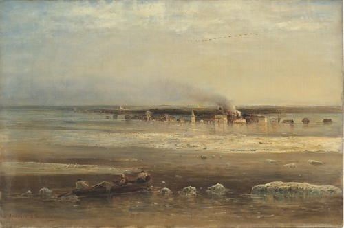 Powódź rzeki Wołgi w pobliżu Jarosławia 1871