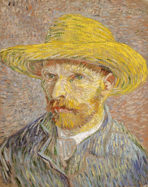 Self-Portrait with Straw Hat