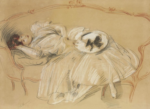 Young Woman on a Divan