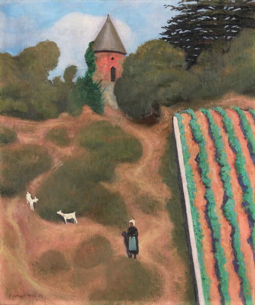 Scorched Hillside with Tower near the Village of Champtoceaux