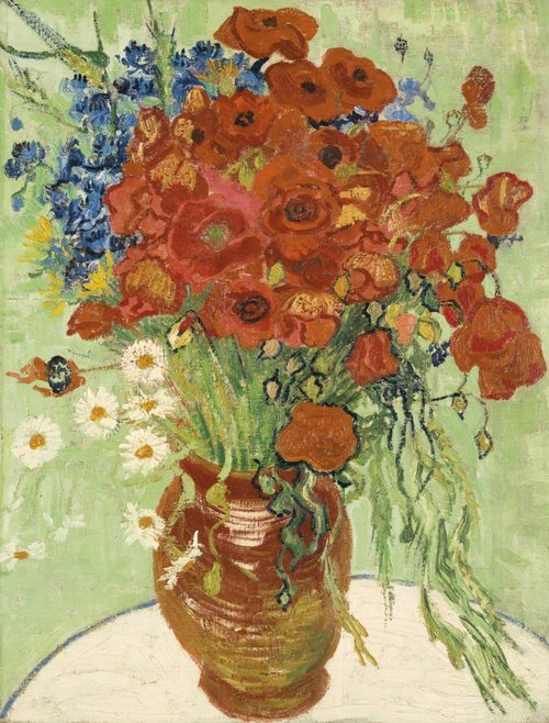 Still Life, Vase with Daisies and Poppies