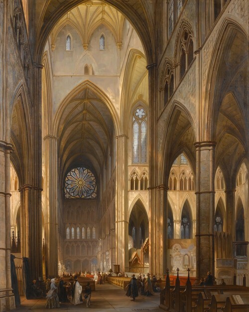 The interior of Westminster Abbey 1851