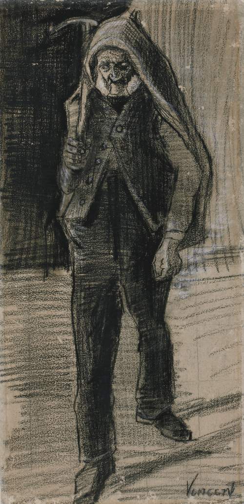 Man with an axe on his shoulder