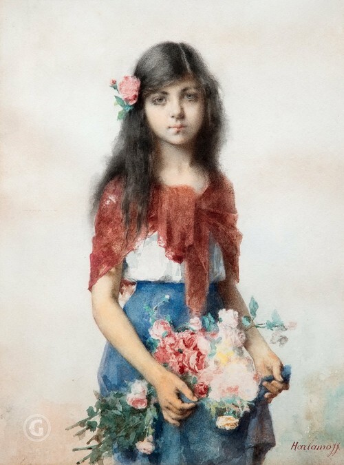 The Girl with Flowers