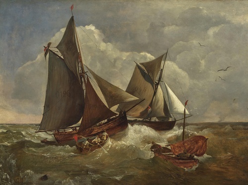 Sailing Ships in Stormy Seas