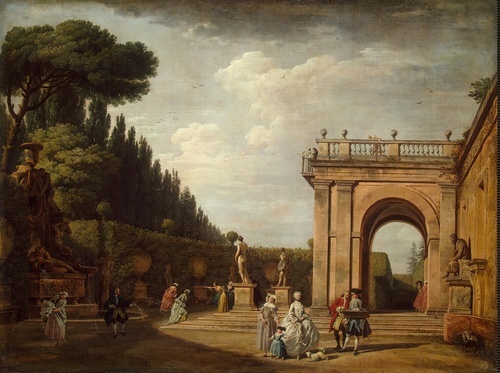 View of the Villa Ludovisi Park in Rome