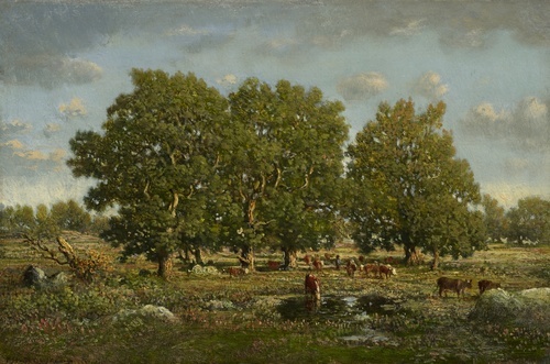 Landscape with Cows and Oaks