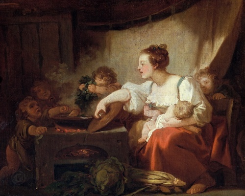 Preparing Lunch: A Happy Family