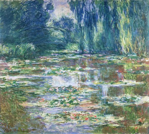 Water Lily Pond and Japanese Bridge
