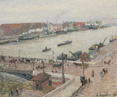 Flood on the Seine, Pont Boieldieu, Rouen