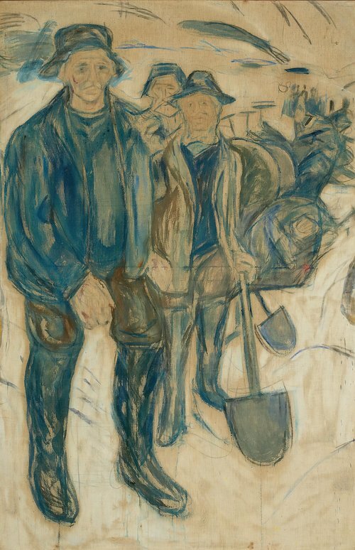 Workers in Snow