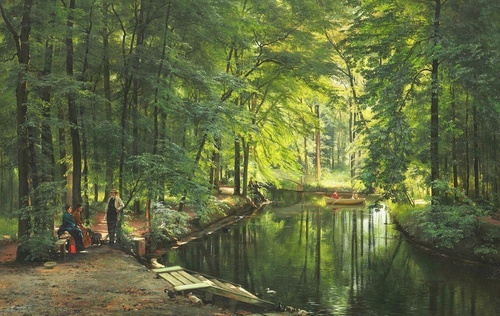 A Stream in the Spring Woods