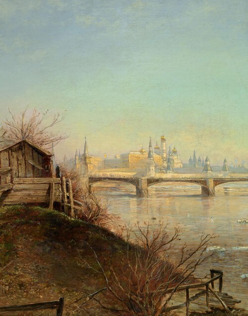View of the Moscow Kremlin. Spring 1873