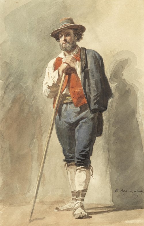 Italian Men in Traditional Costumes