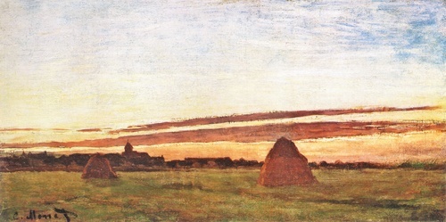 Grainstacks at Chailly at Sunrise