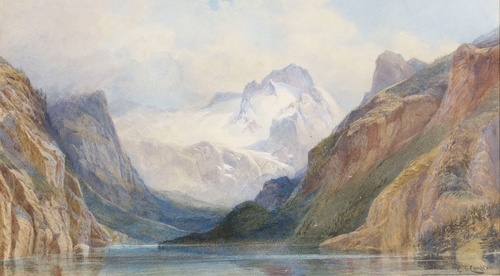 The Hoher Dachstein and the Vorderer Gosausee,Salzkammergut, Austria