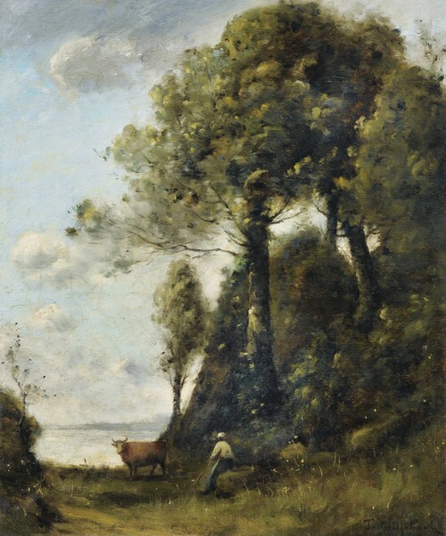 The Herdswoman by Lake Nantua
