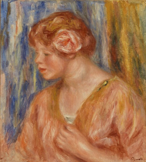 Young Woman with Rose