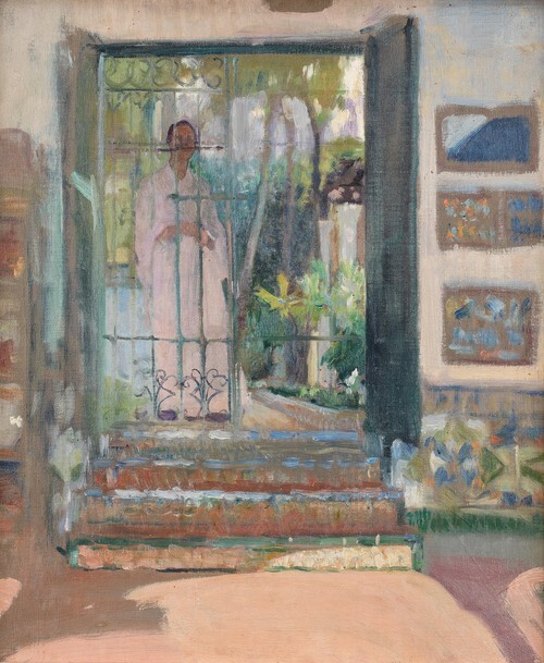 Patio de la Casa Sorolla, Elena Sorolla i trädgården