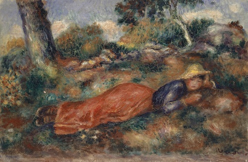 Young Girl Lying on the Grass