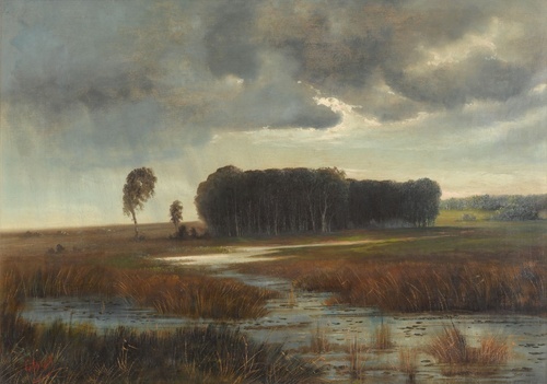 Landscape with Marsh and Forest Island