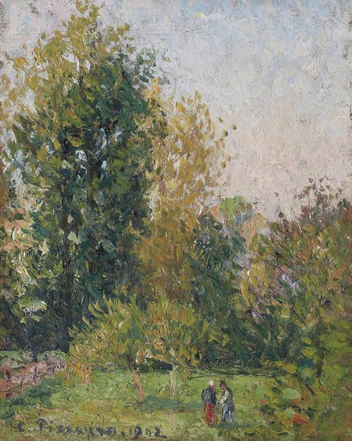 Landscape with Two Figures, Eragny, Autumn