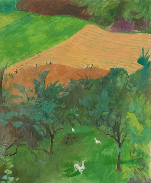 Landscape with Chickens