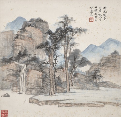 Ancient Trees in Cold Forest