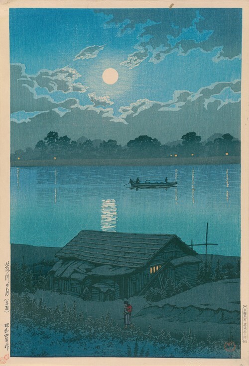 Vingt vues de Tokyo : Lune sur Akabane Arakawa