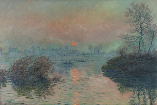 Sunset on the Seine at Lavacourt, Winter Effect