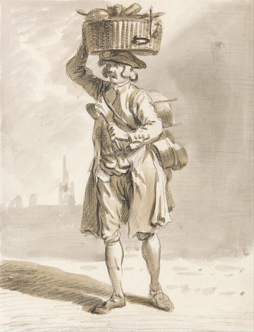 London Cries A Man with a Basket (Man Selling Pots and Pans)