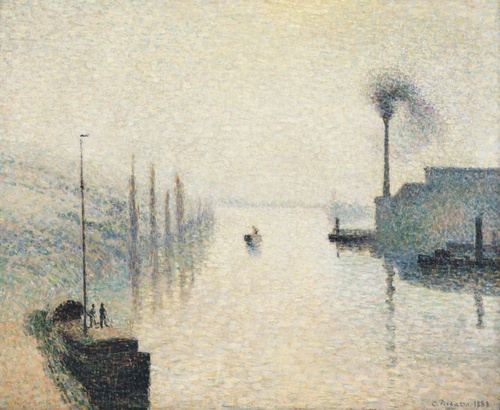L'Île Lacroix, Rouen (L'effetto della nebbia)