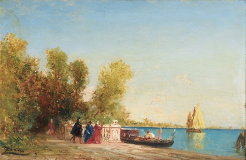 Figurer på terrassen ved de franske hagene, Venezia