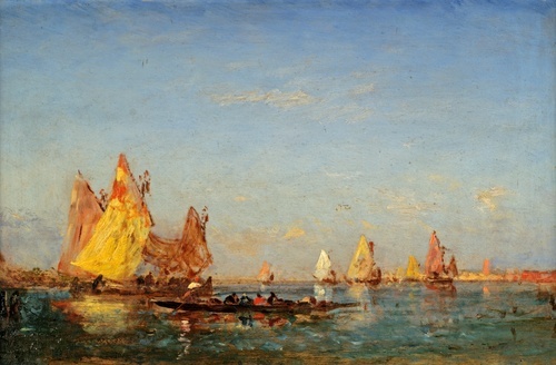 A Gondola and Other Boats