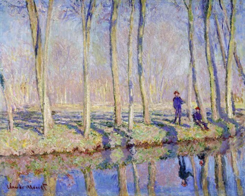 Jean-Pierre Hoschedé and Michel Monet on the Bank of the Epte