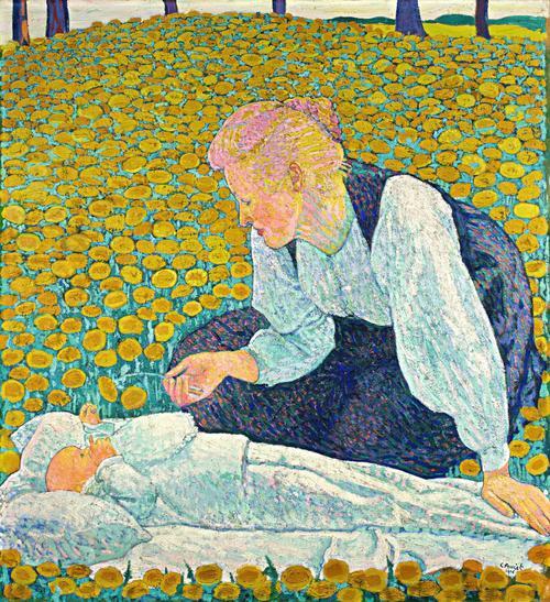 Mother and Child in a Flowering Meadow