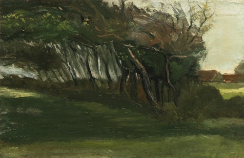 Landscape with Leaning Trees