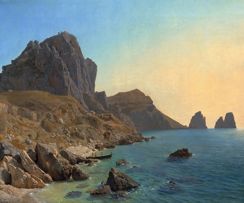 On the Island of Capri. Coastal Cliffs