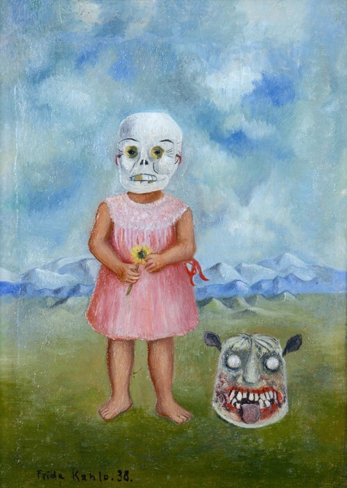 Girl with Death Mask