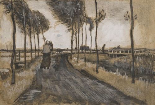 Landscape with Walking Woman